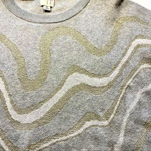 Vintage inspired metallic detail sweater